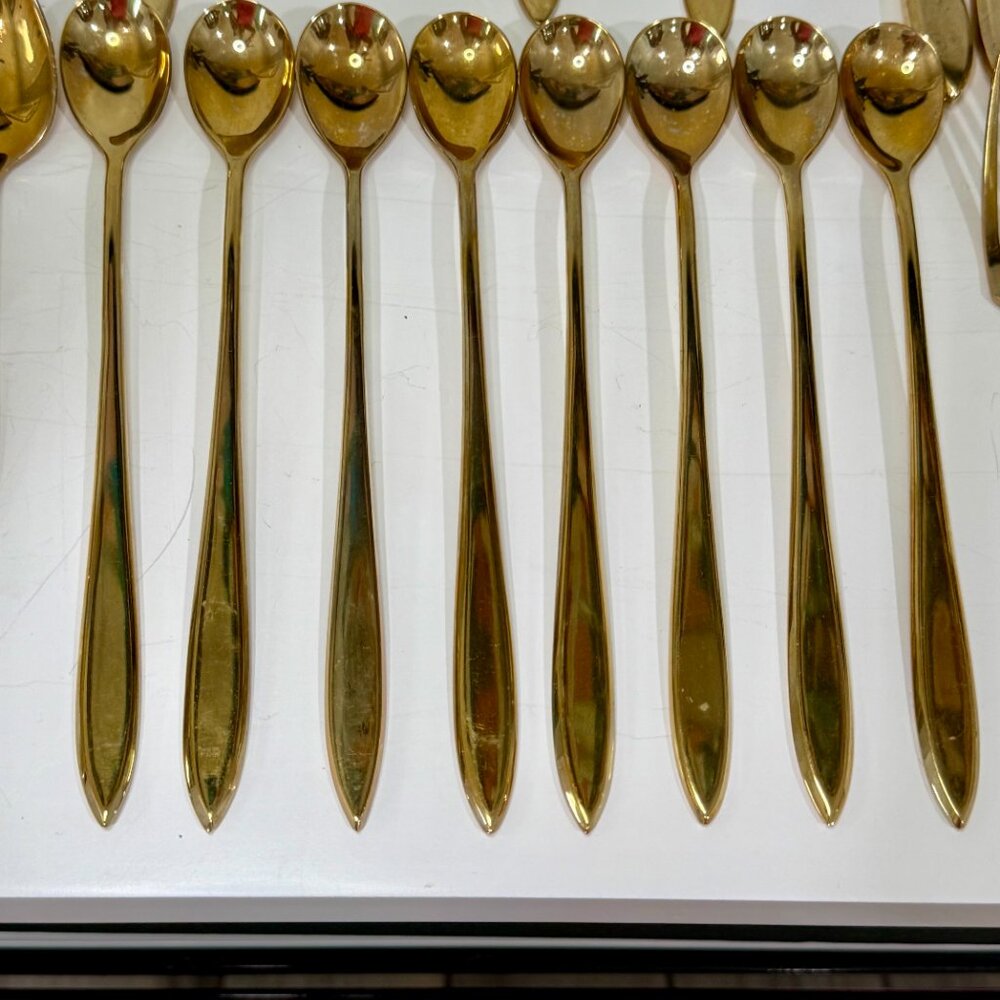 1920s Regal 54-pc set Gold by Dirilyte-Dirigold  w/ Box ~ ANTIQUE - Picture 9 of 17